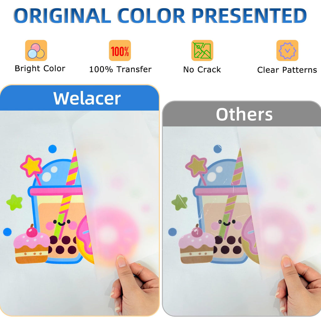 100 Sheets DTF Transfer Film Paper A4 Double Sided Thick Clear Pretreat Sheets, PET Heat Transfer Paper for Inkjet Printer DTG Printer Direct Print On T Shirts Textile
