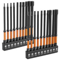 LYDODOKA Impact Hex Head Allen Wrench Drill Bit Set, Metric & SAE 1/4” Hex-Shank S2 Steel Hex Bits Set with Quick-Change Adapter & Storage Box,4" CNC Magnetic Tips Drill Screwdriver (20Pcs-Metric-SAE)