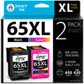 Smart Ink Remanufactured Ink Cartridges Replacement for HP 65 XL HP 65XL (Black & Color 2 Combo Pack) for DeskJet 3755 2600 2625 2652 2655 3700 3720 3752 3772 Envy 5000 5010 5052 5055 Printer Series