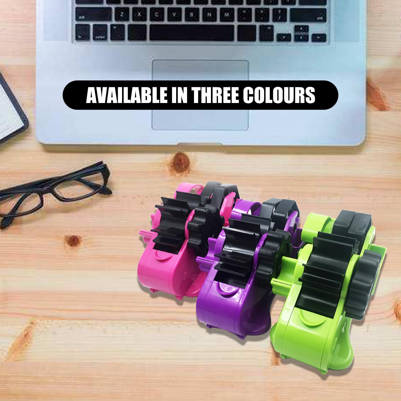 CNQLIS Sublimation Tape Dispenser Multiple Roll Cut Heat，Heat Press Thermal Tape Holder Dispenser for Desk with 1 inch and 3 inch Core （Pink）