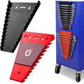 Magnetic Wrench Organizer, Wrench Rack Tool Trays, Premium ABS Wrench Holder Tool Box Magnetic Wrench Holder with 12 Slots Standard Hanging Wrench Organizer for Tool Box and Wall