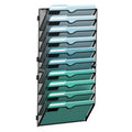 SUPEASY 10-Tier Wall File Organizer, Mesh Hanging File Folder Holder, Black Metal