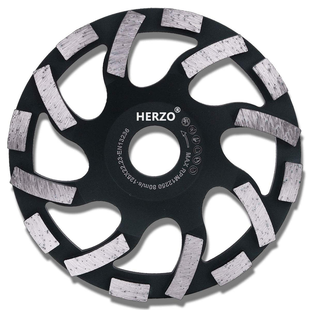 HERZO Diamond Grinding Cup Wheel for Angle Grinder 5-inch
