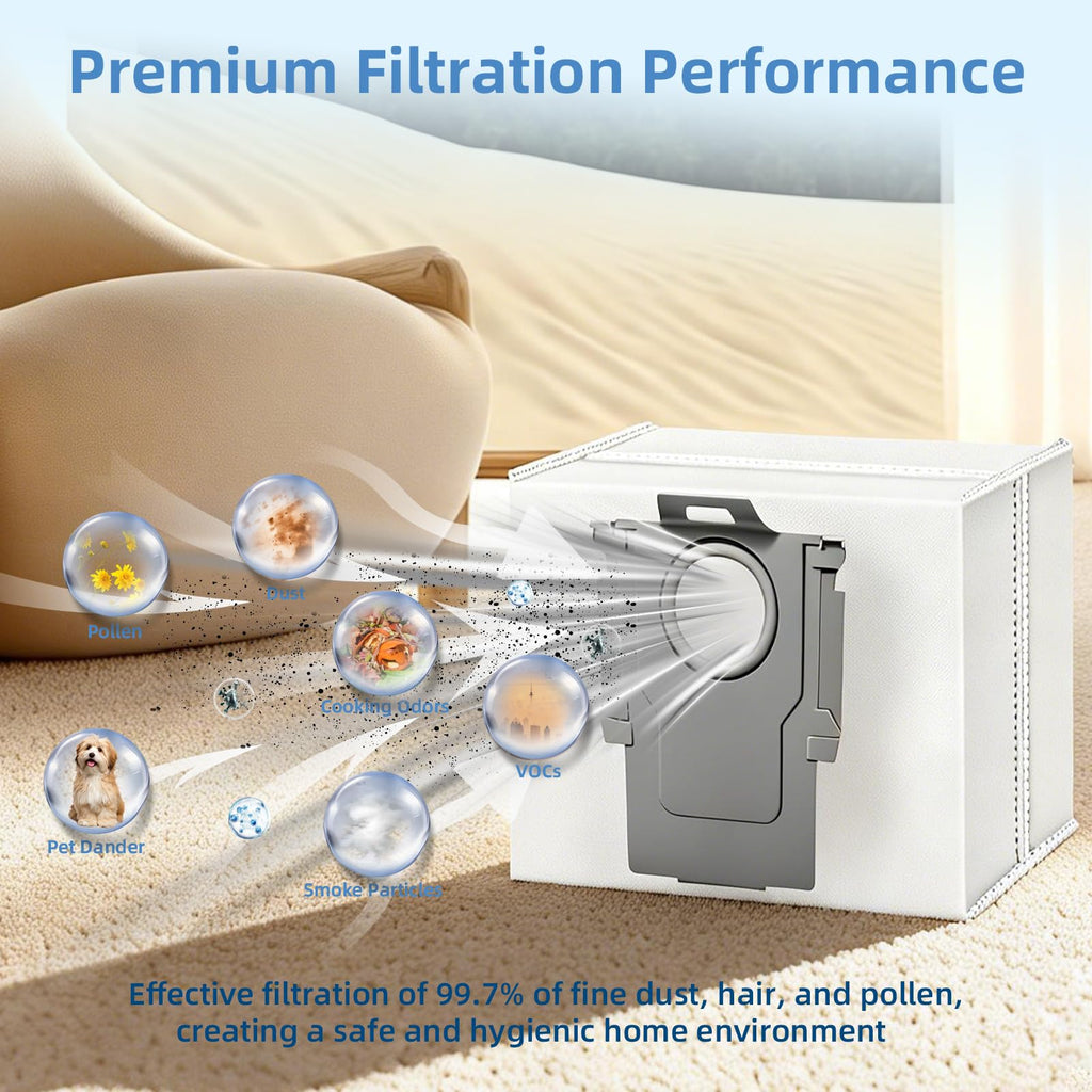 18pcs Q5 Q7 Disposable Dust Bags for Roborock Q5+/Q5 Max+/Q5 Pro+/Q7/Q7+/Q7 Max+/Q7 M5/S7 MaxV Ultra/S8/S8+/Q8 Max+/S8 Pro Ultra/Q10 S5+/Q10 X5/T8 Robot Vacuum, 3.6L Dust Bag Replacement Parts