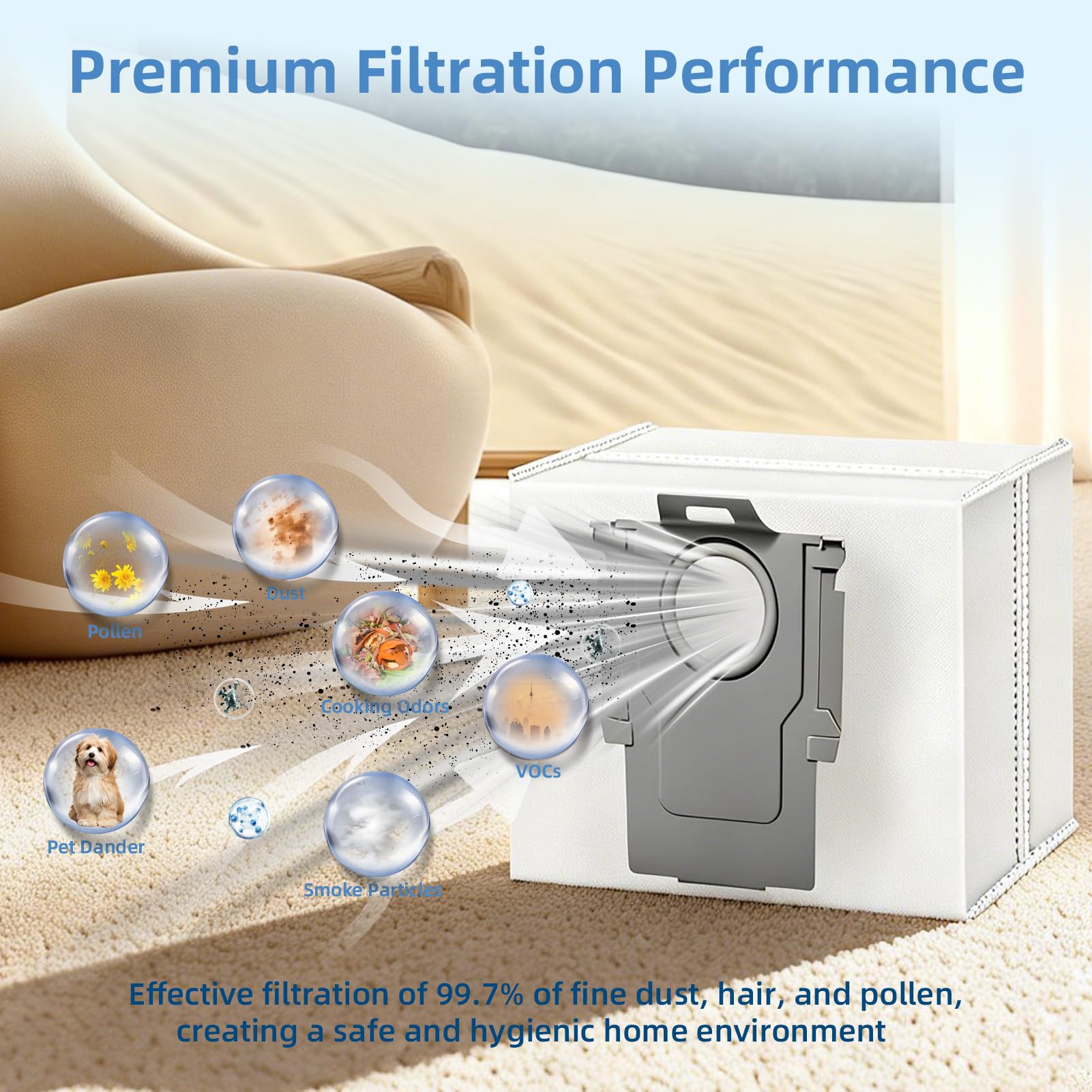 18pcs Q5 Q7 Disposable Dust Bags for Roborock Q5+/Q5 Max+/Q5 Pro+/Q7/Q7+/Q7 Max+/Q7 M5/S7 MaxV Ultra/S8/S8+/Q8 Max+/S8 Pro Ultra/Q10 S5+/Q10 X5/T8 Robot Vacuum, 3.6L Dust Bag Replacement Parts