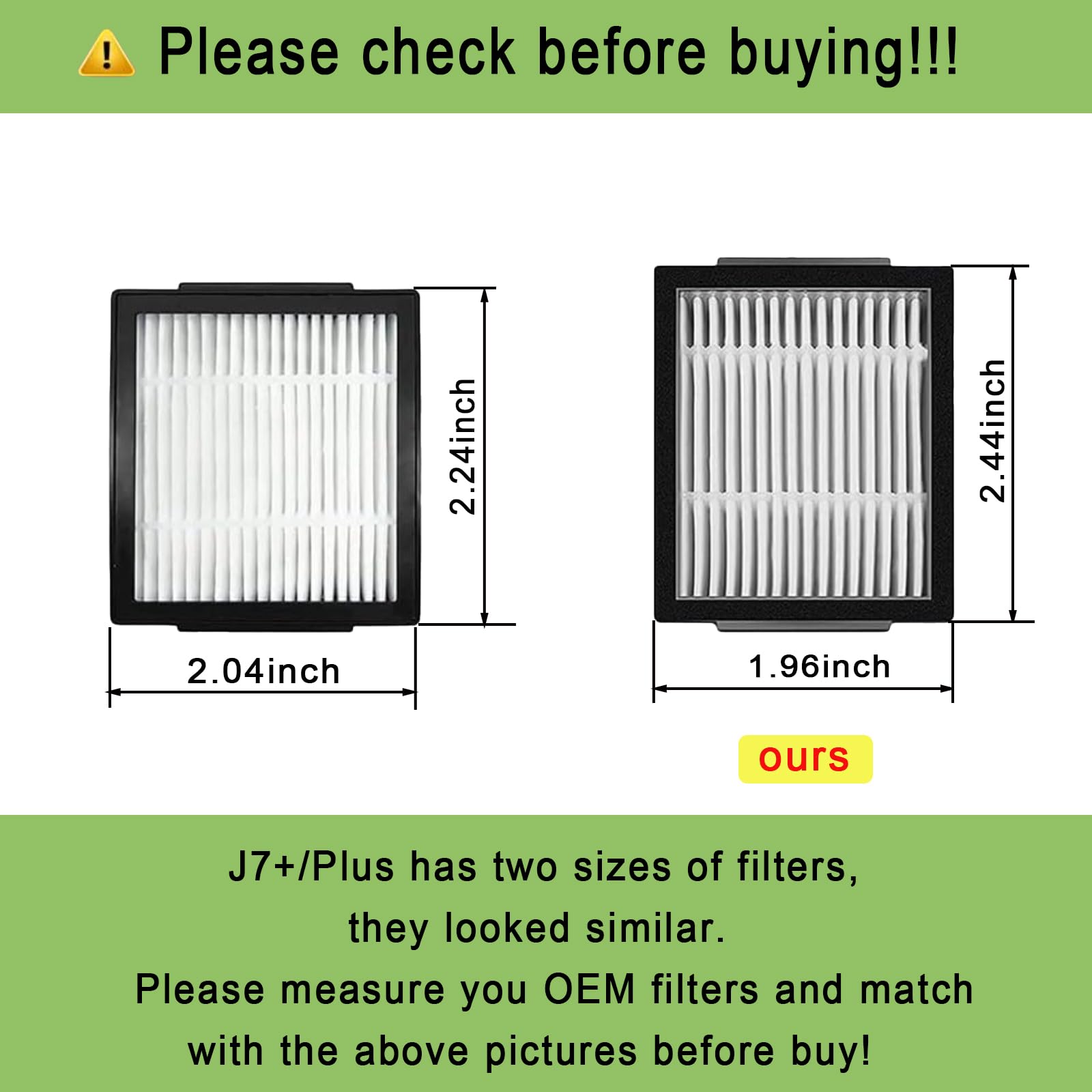E-HAO 6 Pack Replacement HEPA Filters Compatible for iRobot Roomba i/j/e Series, Vacuum Filters Accessories for Roomba i1+/i2+/i3+/i4+/i5+/i6+/i7+/i8+/j5+/j6+/j7+/j8+/j9+/E5/E6 Cleaner model