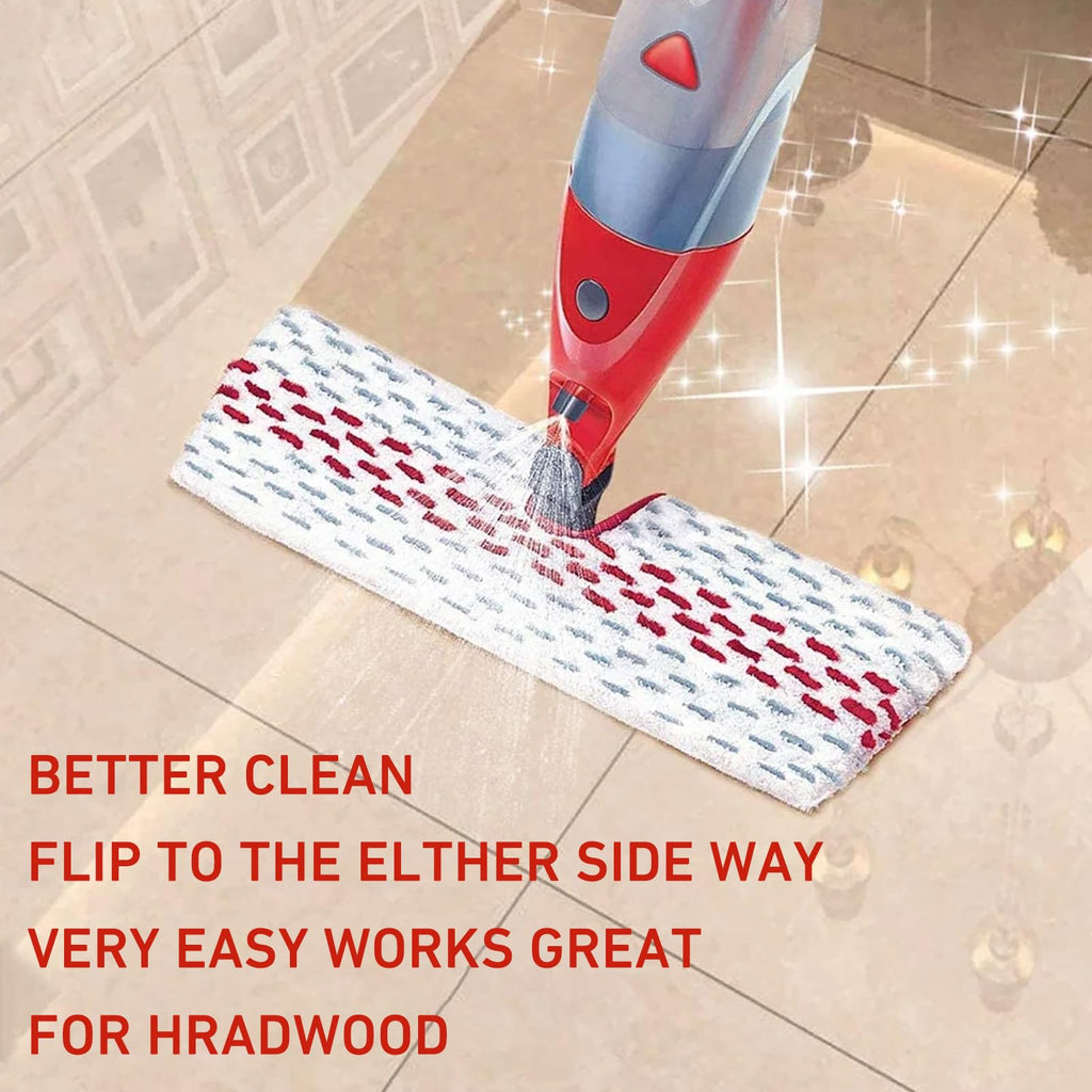 4-Pack Microfiber Washable Mop Head Refills — Compatible with Vileda Promist Max, O-Cedar Reusable Pads, Replacement Heads.