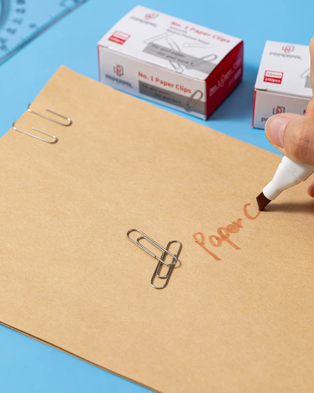 PAPERPAL #1 Smooth Paper Clips, 2000 Medium Paper Clips (20 Boxes of 100 Each), Bulk Paperclips for Office School & Personal Use, Daily DIY, 1-2/7” Silver Paper Clip Standard Size nh33-20