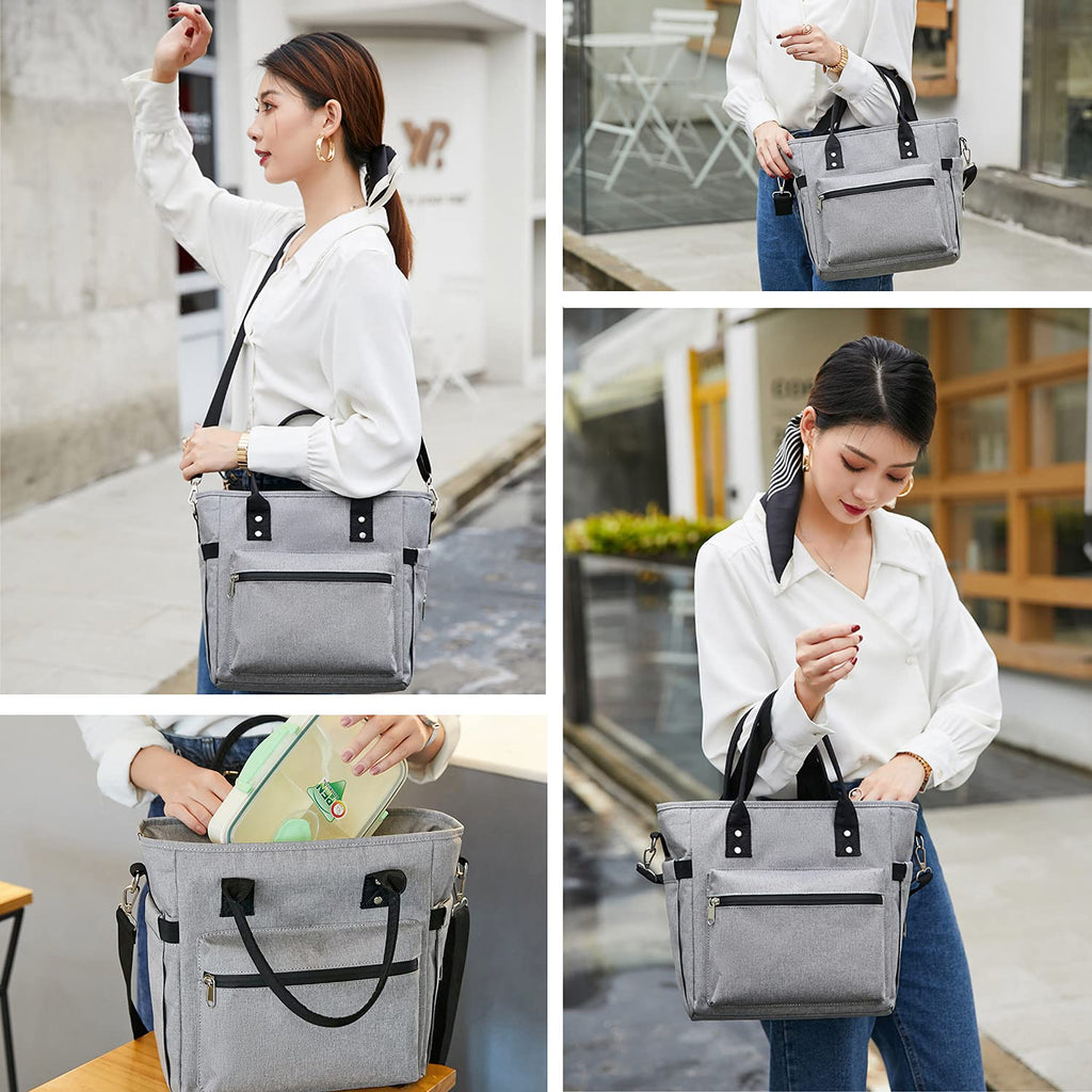 Lunch Bags for Women - Large Lunch Bag for Work, Picnics, and Camping, Insulated Lunch Bags for Women, Lunch Tote Lunch Box for Women Commuters, Boite a Lunch Femme, Sac a Lunch Femme (Clip-On Strap)