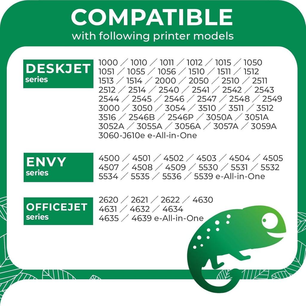 COLORETTO 61 XL 61XL Remanufactured Ink Cartridge Compatible with HP Envy 4500 4501 4502 5530 5531 Deskjet 1000 1010 1050 2512 2540 2542 Officejet 2620 2621 4630 4632 Printer 1 Black 1 Color 2-Pack