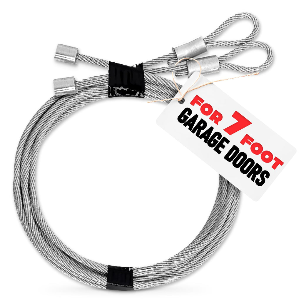 Garage Door Cables for 7 ft Door – 8 ft 6 inch Long, Heavy-Duty 304 Steel Galvanized Cables (Pack of 2) | Corrosion-Resistant, Rust-Proof Wire, Durable, Smooth Operation, Easy Installation, Reliable