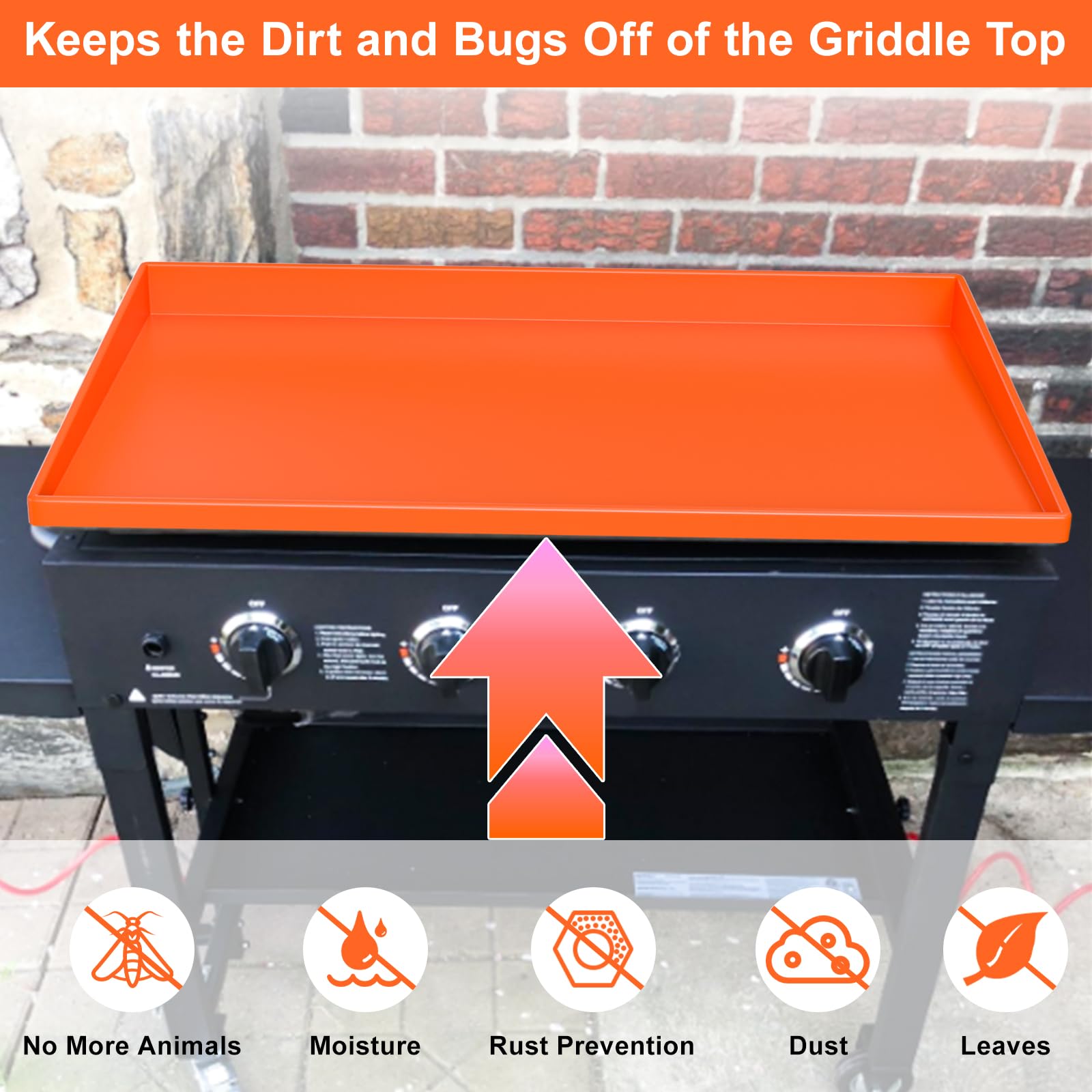 ENUODA 36 Inch Griddle Mat for Blackstone Griddle Cover 36" Heavy Duty Food Grade Silicone Griddle Cover Grill Buddy Protect Griddle Year-Round from Insects, Dust, and Rust, Upgrade All-Round Edge