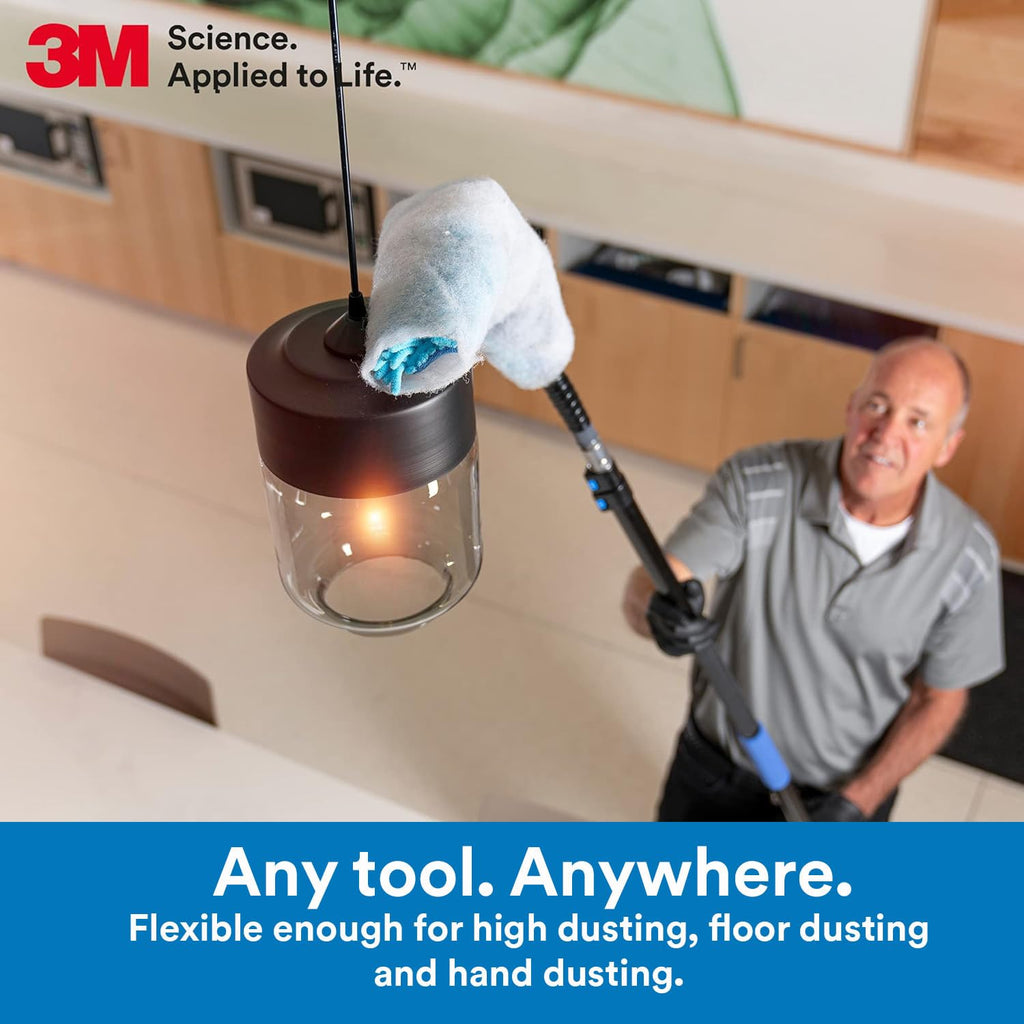 3M Easy Trap Sweep and Dust Sheets, 1 Roll of 60 8" x 6" Sheets, Disposable Easy Sweep Floor Duster, Picks Up 8X More Dirt, Dust, Sand, Hair, Works on Dry or Wet Surfaces, Hardwood Floors, 59152W