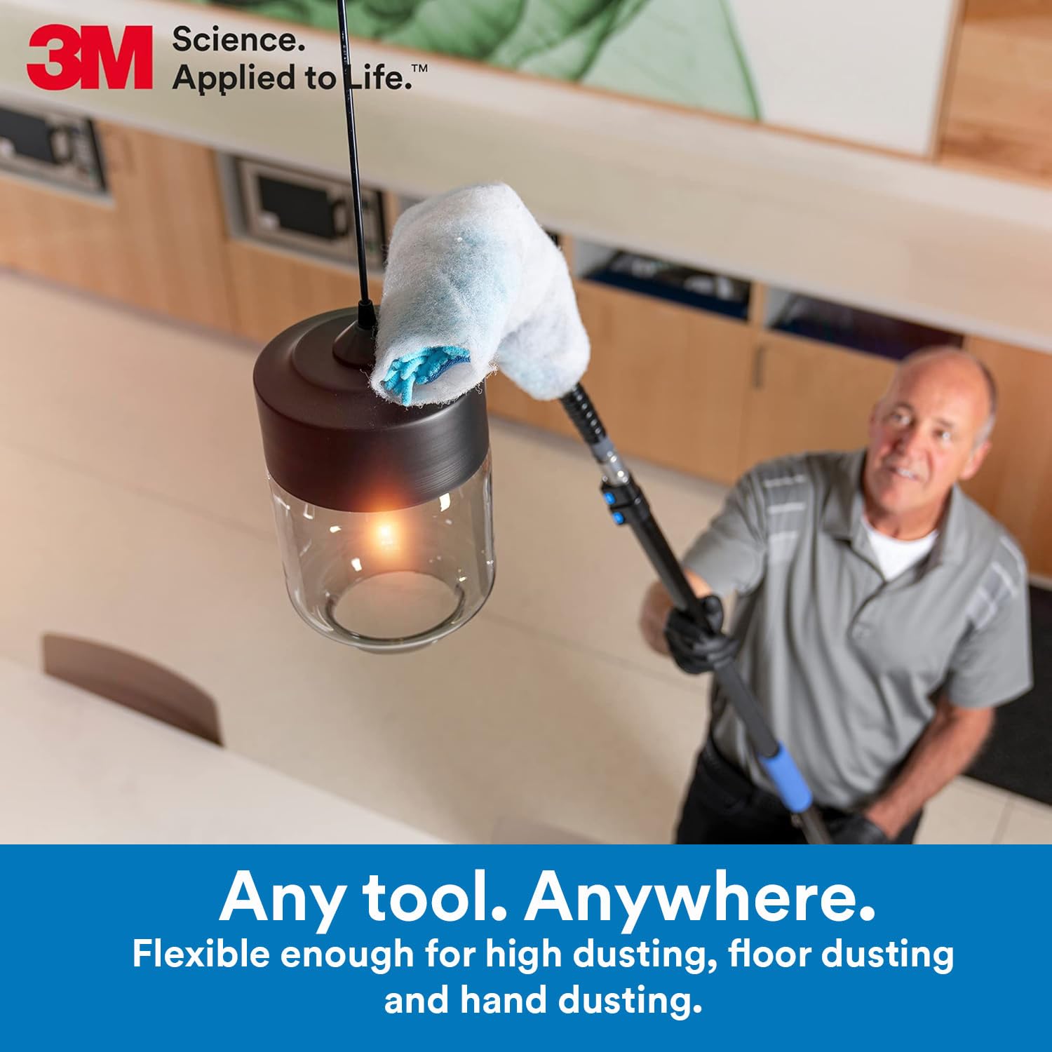 3M Easy Trap Sweep and Dust Sheets, 1 Roll of 60 8" x 6" Sheets, Disposable Easy Sweep Floor Duster, Picks Up 8X More Dirt, Dust, Sand, Hair, Works on Dry or Wet Surfaces, Hardwood Floors, 59152W
