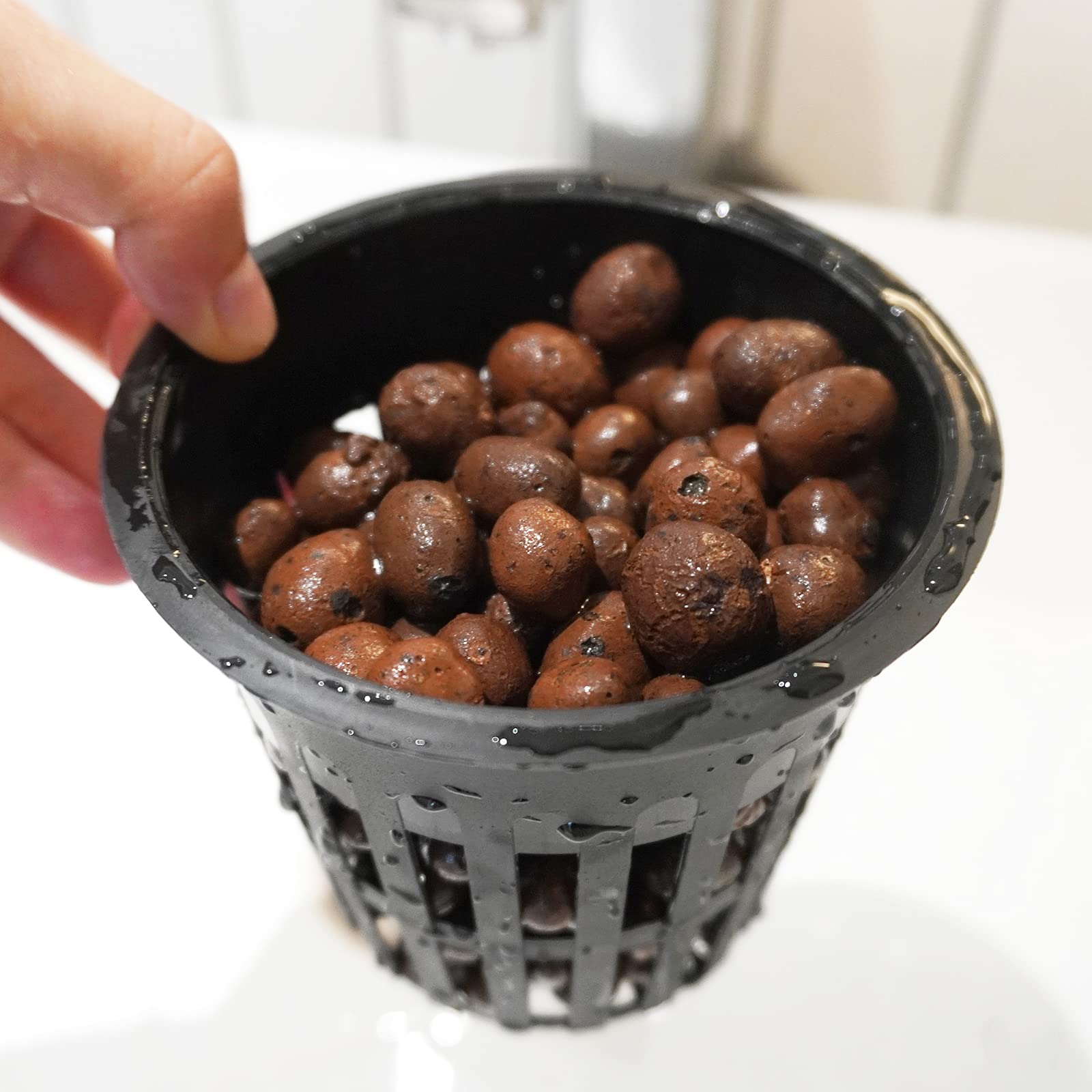 WAURHER Leca Expanded Clay Pebbles Grow Media 2LBS for Indoor Plants Hydroponic Growing Gardening System Supplies
