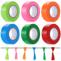 6 Pack Flagging Tape,Non-Adhesive Marking Tape Surveyors Tape Neon Non-Adhesive Tape Survey for Boundaries and Hazardous Areas,Trail Marking (6 Colors)