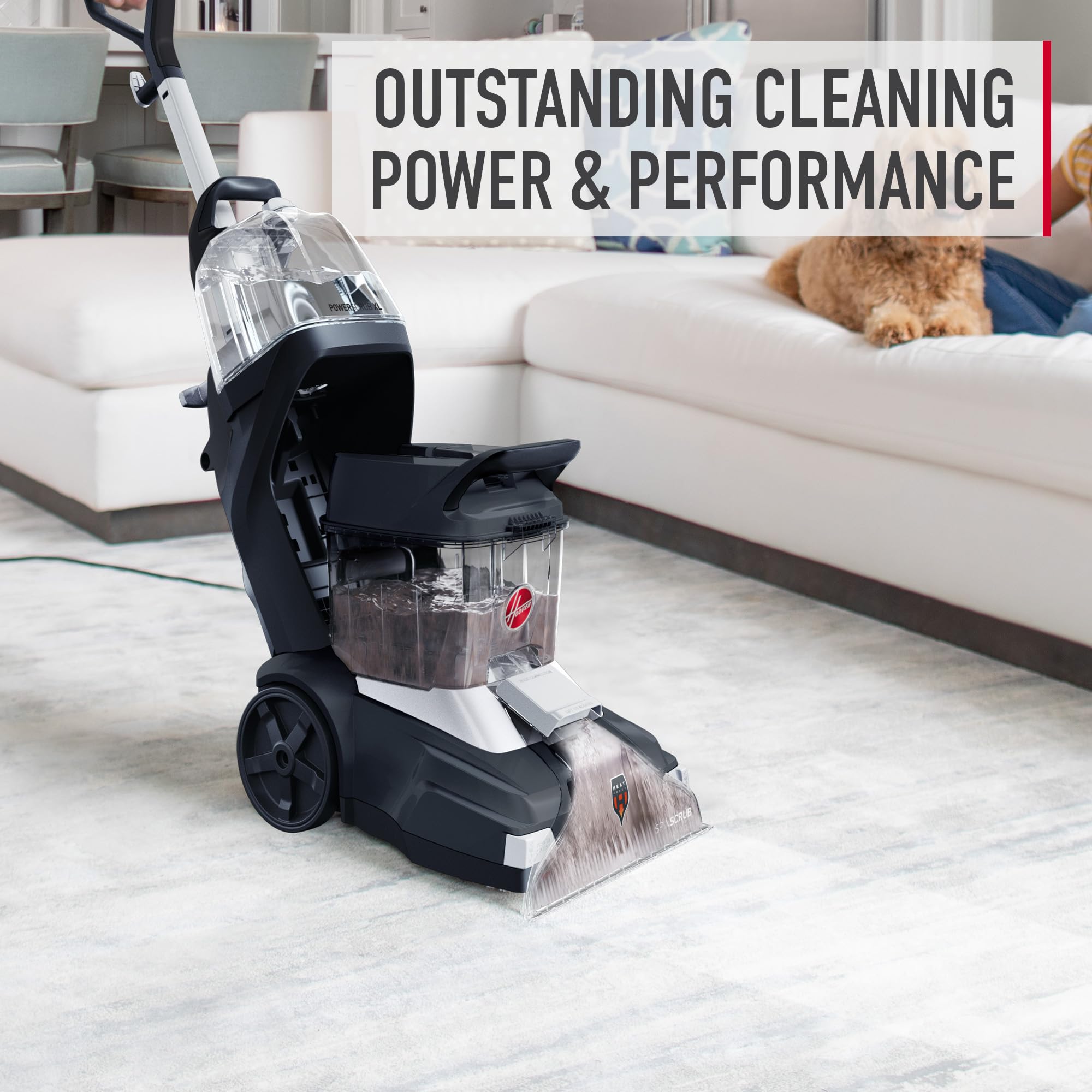 Hoover Renewal Carpet Cleaner Solution, 64oz., Fresh Meadows Scent, Everyday Carpet Solution, Removes Dirt and Grime from Carpet and Upholstery, Pair with Hoover Carpet Cleaner Machine, AH31924CA