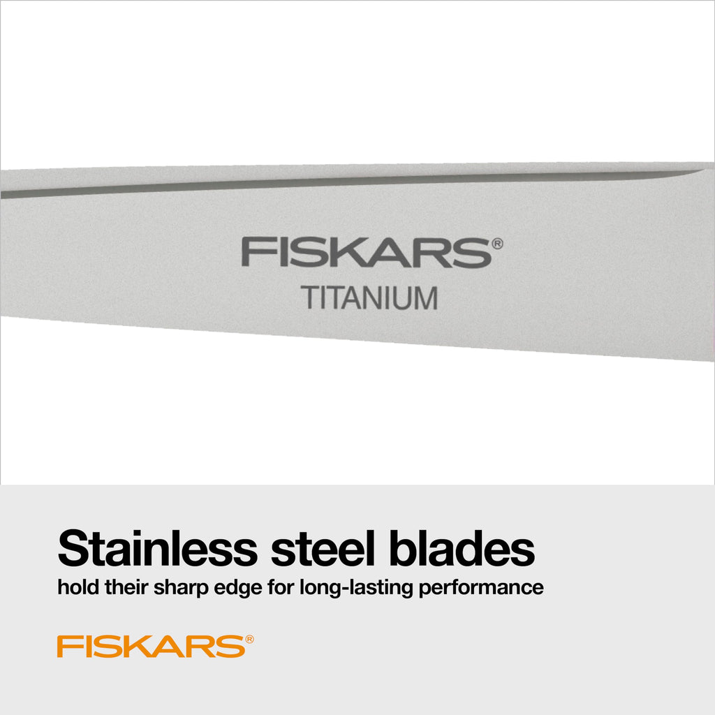 Fiskars 8 Inch Titanium Softgrip Scissors, Color 3 Pack