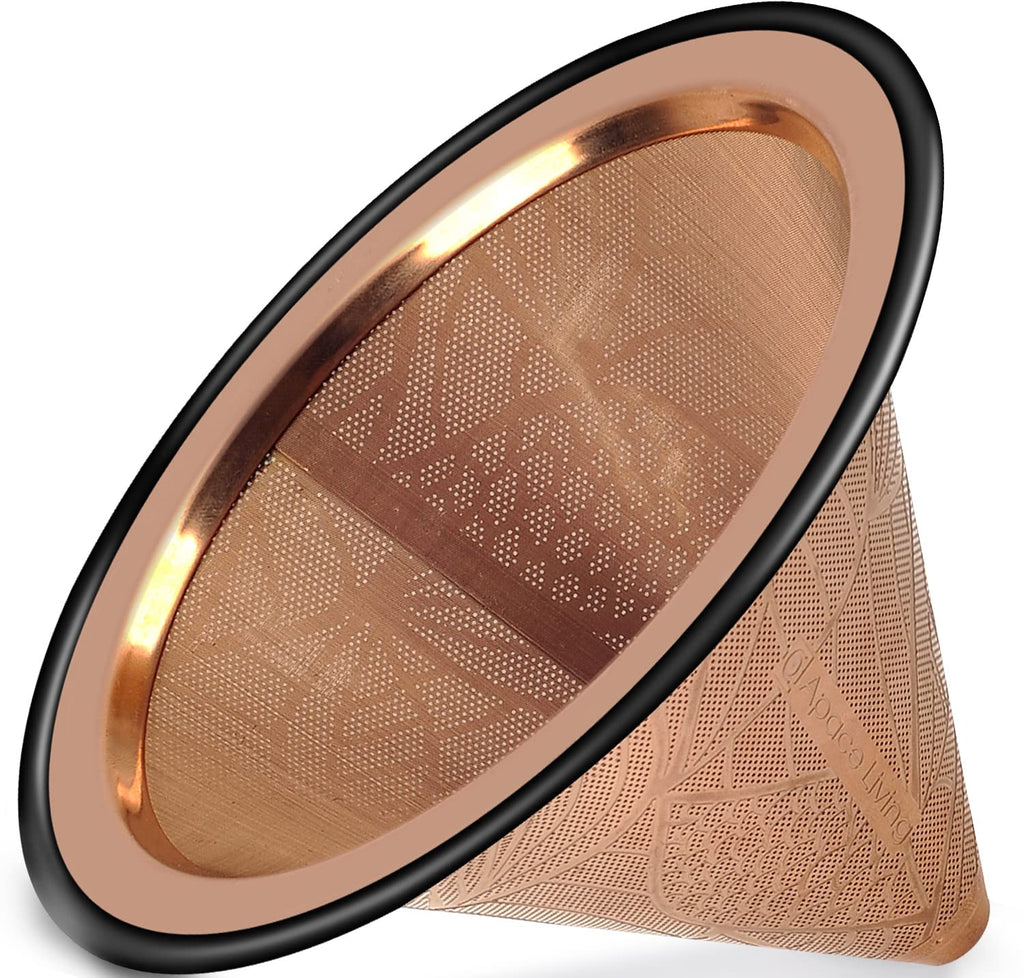 Compatible with Chemex, Hario V60 Pour Over Coffee Filters - Wide Metal Base Reusable Stainless Steel Coffee Dripper - Paperless Coffee Filter for Sustainable Brewing