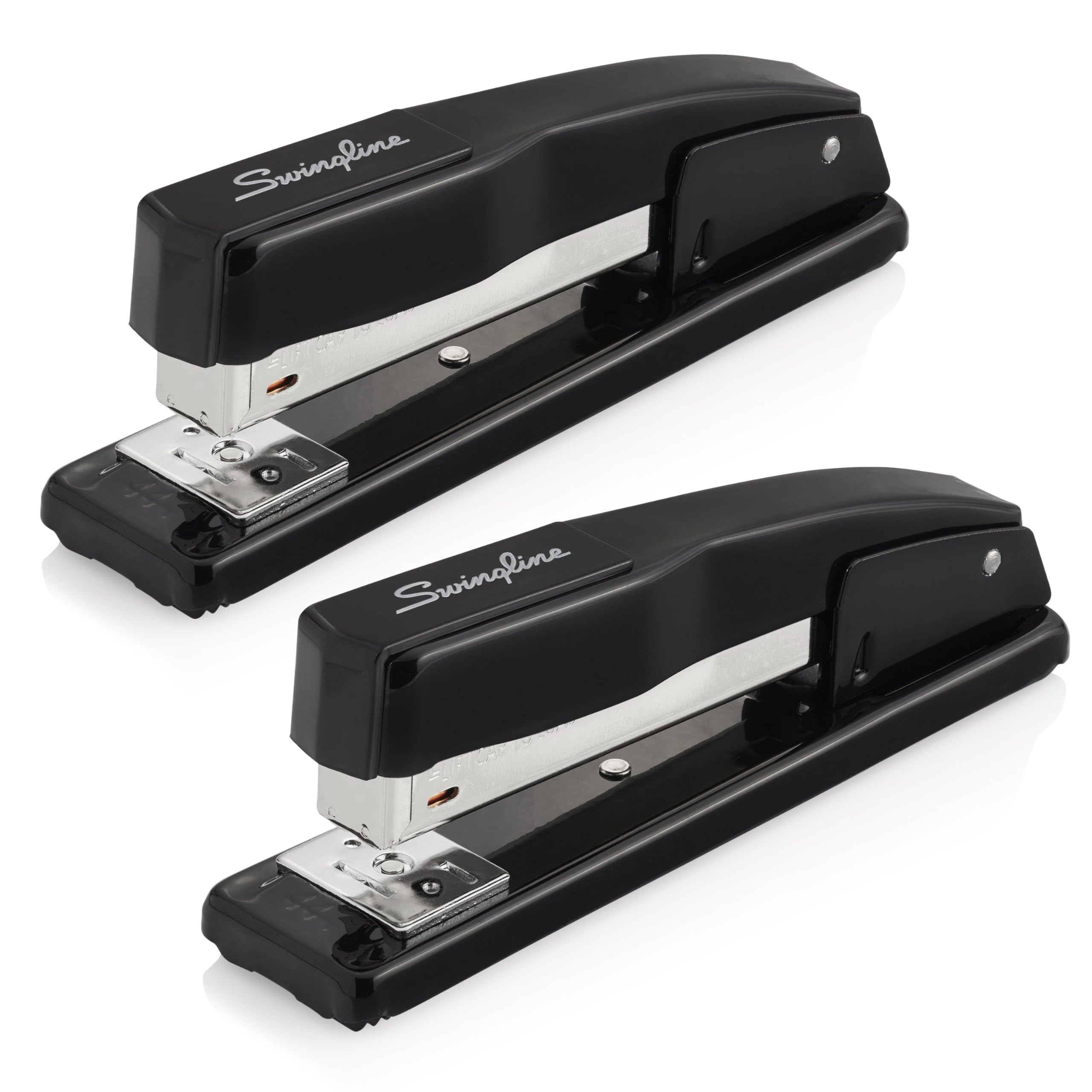 Swingline Commercial Desktop Staplers, 20 Sheet Capacity, Portable, Durable Metal Stapler for Home Office Supplies, Classroom or Desktop Accessories, Black, 2 Pack