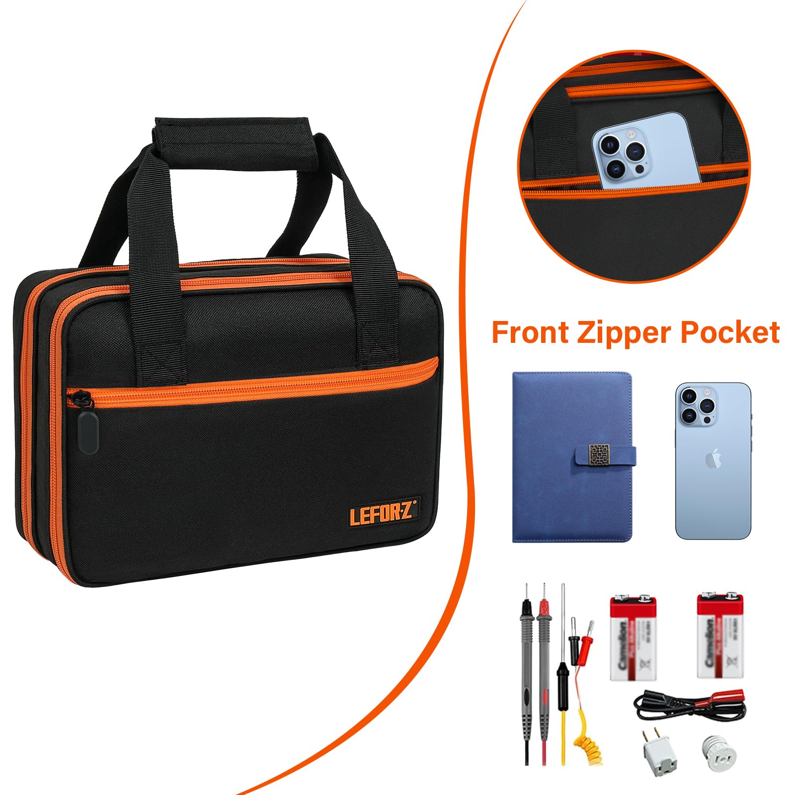 Carrying Case Compatible with Klein Tools ET310 AC/80101/80016 Circuit Breaker Finder,GFCI Outlet Tester,69149P Electrical Test Kit,Circuit Tester Storage Organizer for Digital Multimeter,Clamp Meter