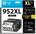 Smart Ink Compatible Ink Cartridges Replacement for HP 952XL HP 952 XL (2 Black Combo Pack) to use with HP Printer OfficeJet Pro 8710 7740 8720 8715 8210 7720 8740 8725 8700 OfficeJet 8702