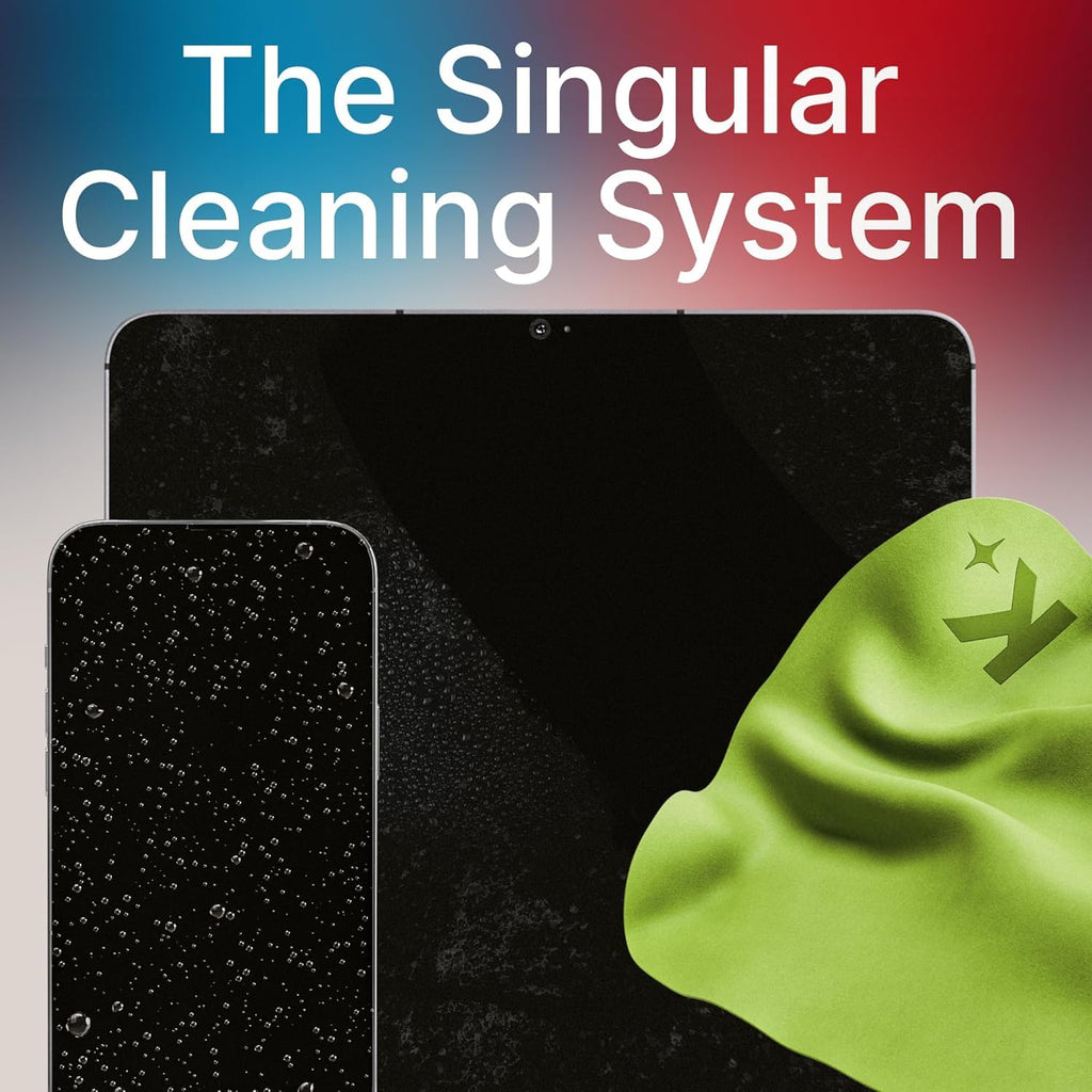 Koal-a Lens Cleaning Cloth Used For All Eyeglass | Glasses Cleaning Cloths | Eyeglass Lens Cleaner | Eyeglasses, Camera Lens and Screen Cleaning | Black & Green (Pack of 6)
