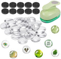 101pcs DIY Fridge Magnets Craft Set Include 1-Inch Paper Punch,Craft Magnets Glass Ceramic Ferrite Magnet with Adhesive Backing and Clear Glass Cabochons for Refrigerator(Round,50 Sets,1 Inch)