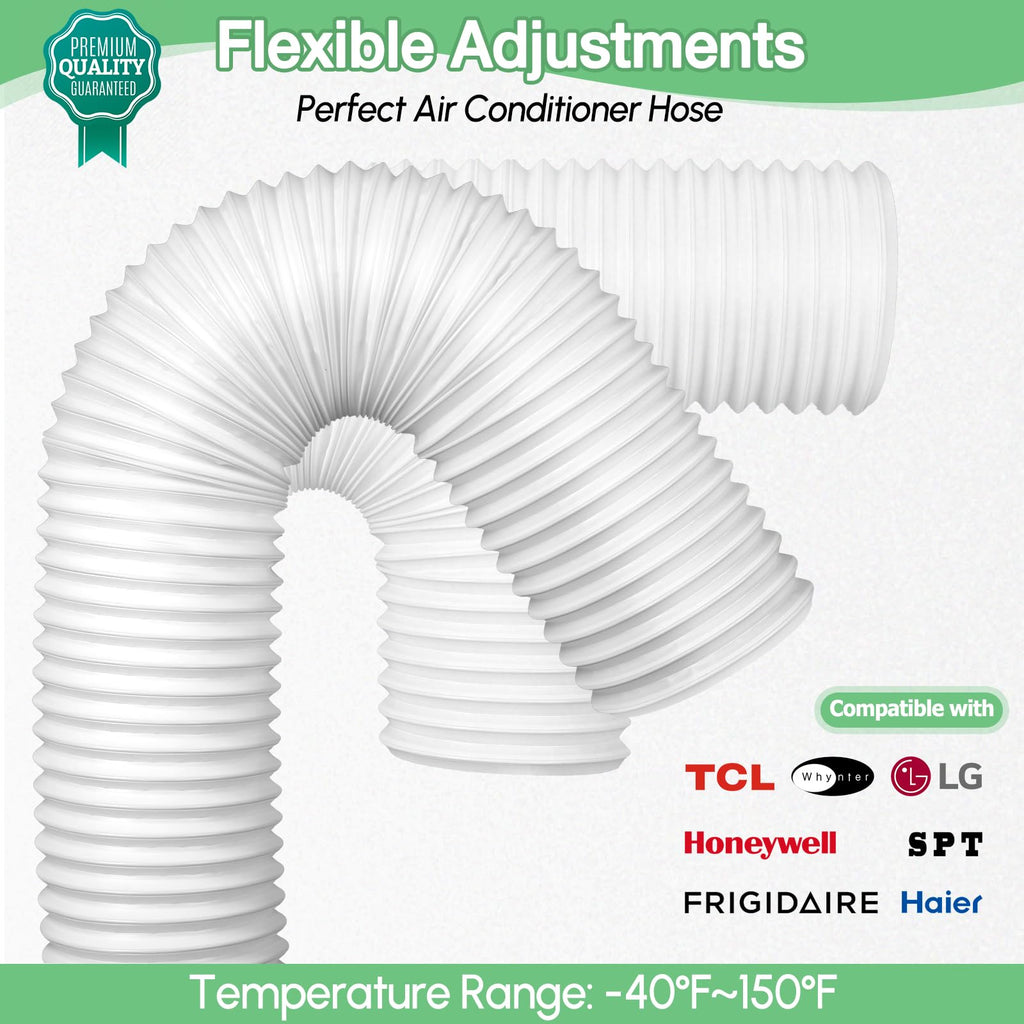 Air Conditioner Exhaust Vent Hose - 5.9 inch Diameter, 80" Length, Universal Counter-Clockwise Thread Air Vent Compatible with Whynter, Frigidaire, LG, Delonghi Toshiba, Delonghi, JHS