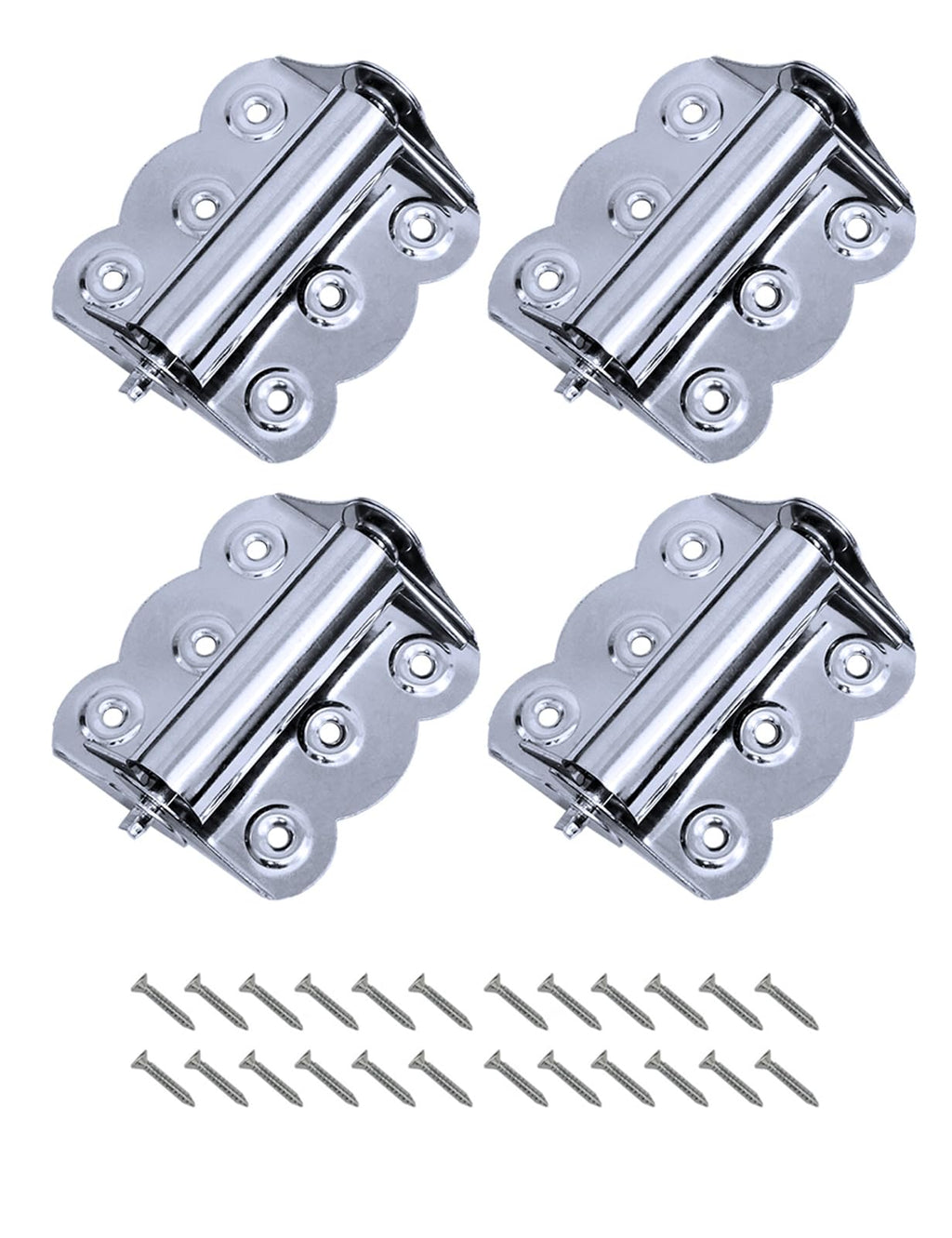 Stainless Steel Butterfly Hinge Screen Window Automatic Door Closing Spring Hinge with Screws (4)