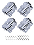 Stainless Steel Butterfly Hinge Screen Window Automatic Door Closing Spring Hinge with Screws (4)
