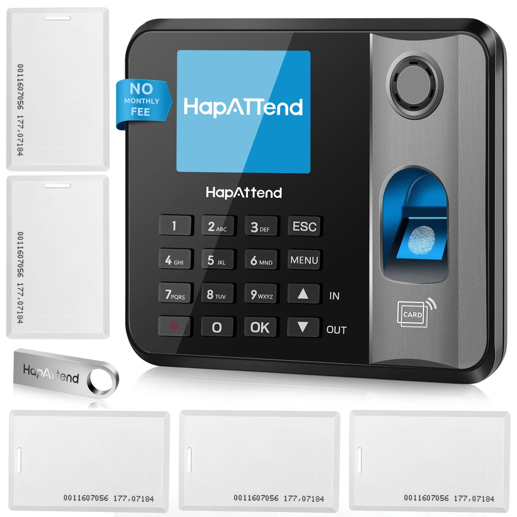 RFID Cards for Time Clock TC1 TC2 MB1 MB2 - Thin RFID Proximity Employee Badges for HapAttend H1 H2 H3 Time Clocks Small Business (10 Pack)