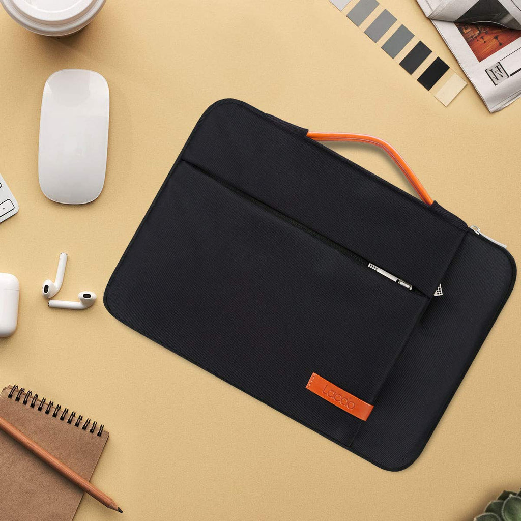 Lacdo 360° Protective Laptop Sleeve Case for 13 inch MacBook Air M5 A3449 (2026), M4 A3240 2025, M3 A3113 A2681 A2337 | 13" MacBook Neo A18 Pro A3404 (2026) | iPad Air/Pro 13 M5 Computer Bag, Black