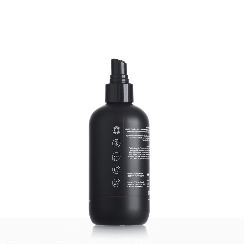 SOOTSOAP Odour Spray - fights bacteria that causes odour - detoxifying - all natural - biodegradable - 250ml - SOOTSOAP