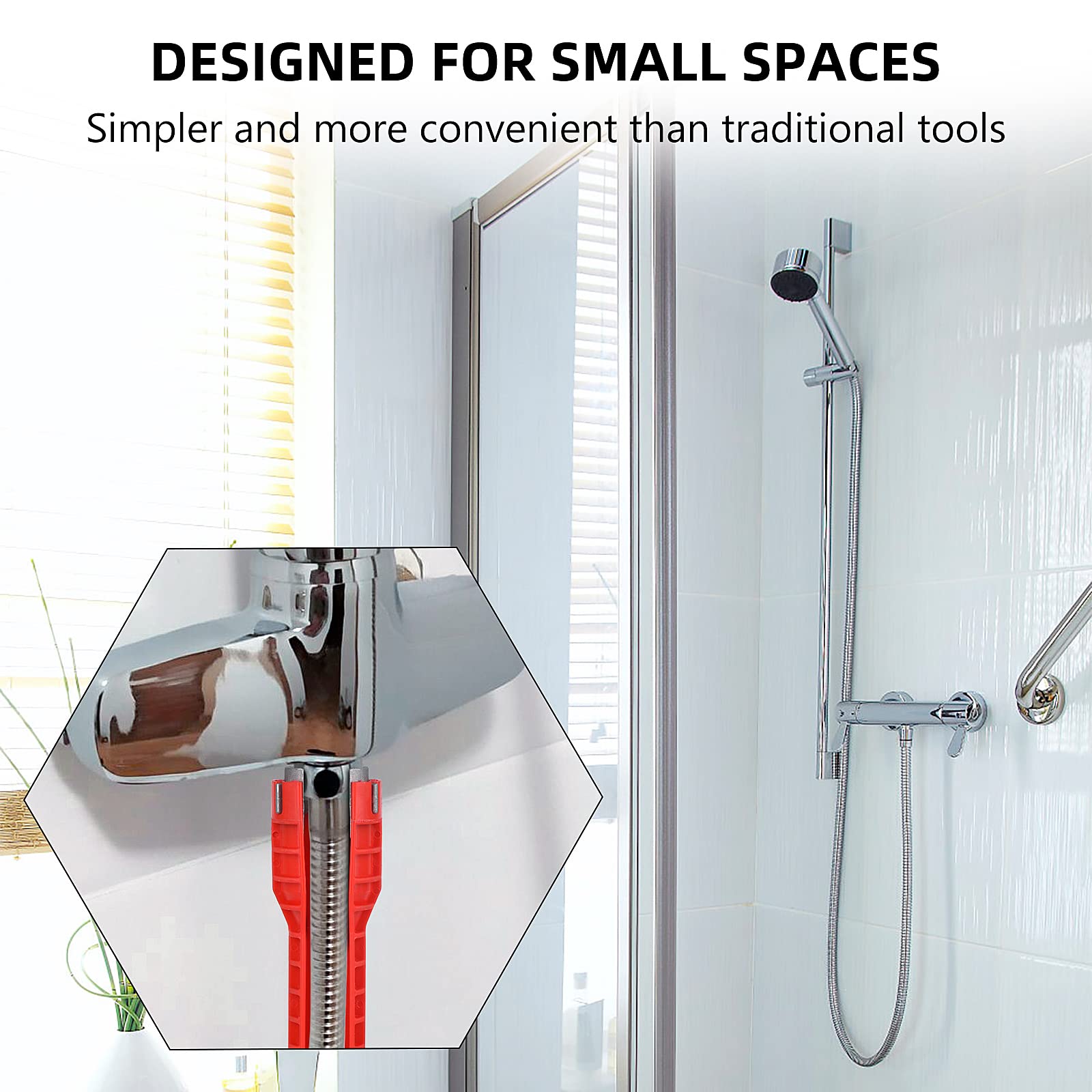 FamEaze 14-in-1 Multi-Functional Wrench for Toilet, Sink, Bathroom, Kitchen Plumbing Installation and Repairs