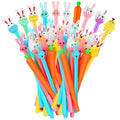 50 Pcs Easter Pens Cartoon Bunny Rabbit Carrot Pen,Gel Ink RollerBall Pens Bulk Cute Funny Novelty Writing Pen for Gift School Office Home Supplies