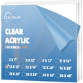 12 x 12” Clear Acrylic Sheet Cast Plexiglass (4-Pack) – 1/8” Thick; Use for Craft Projects, Signs, DIY Projects and More; Cut with Cricut, Saw or Hand Tools – No Knives