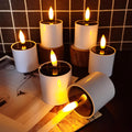 6pcs Solar Tea Lights Outdoor Waterproof,6pcs Rechargeable Dusk to Dawn Little Solar Votive Candles for Lantern Garden Camping and Home Decor