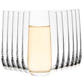 UMI UMIZILI Champagne Glasses Set of 12, Stemless Champagne Fltute with Mordern Shape, Sparkling Bubble Wine Glasses for Party Bar Resturant Clear, Dishwasher safe