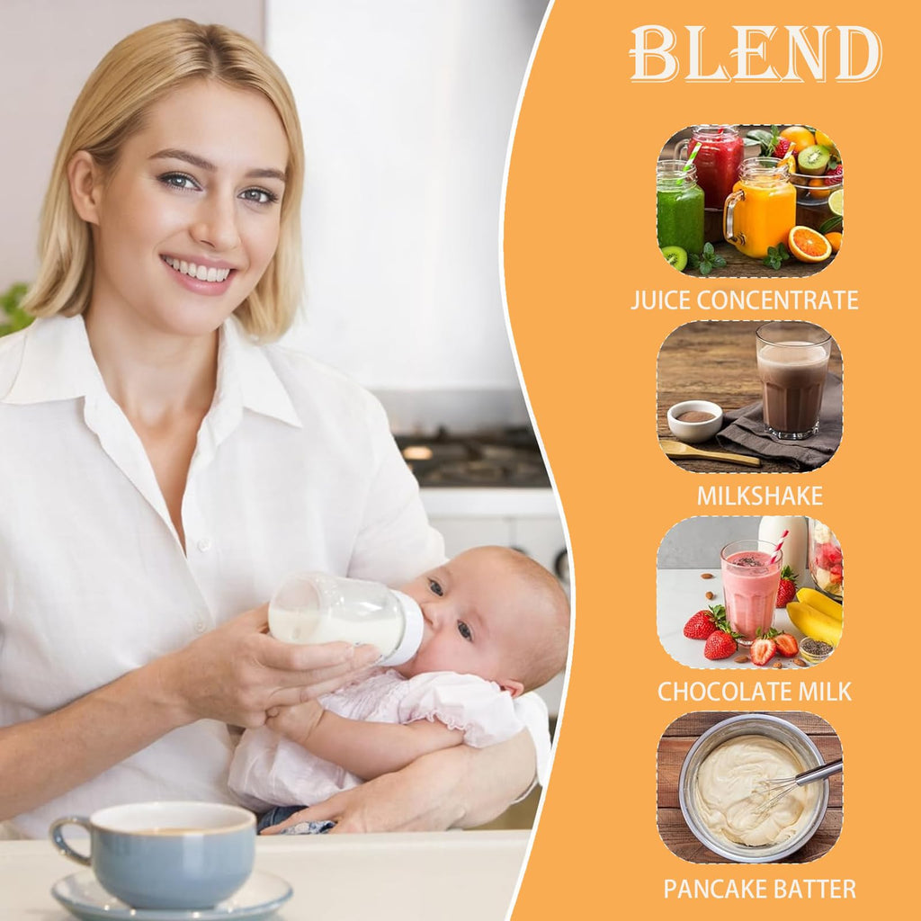 MYLEUS Drink Mixing Pitcher, 2.1qt with Lid & Sponge Brush, Wide Mouth Juice Pitcher, Adjustable Mixer Plunger, for Juice Tea Milk Lemonade