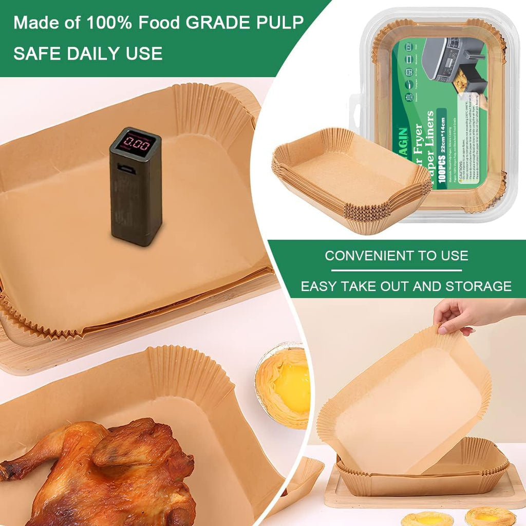 Ninja Dual Air Fryer Parchment Paper Liners - Disposable Airfryer Liner Accessories for Ninja Foodi Dual Air Fryer DZ201/DZ401