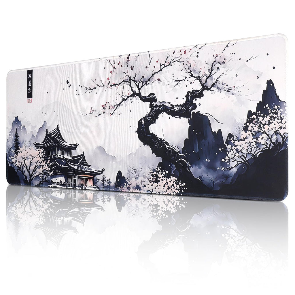 Yimomoyi Non Slip Mouse Pad, 90 x 40cm Mouse Mat Extended, Gaming Mousepad Waterproof, Mouse Mat with Rubber Base, Mouse Pad Laptop for Office and Home (Plum Mouse Pad)