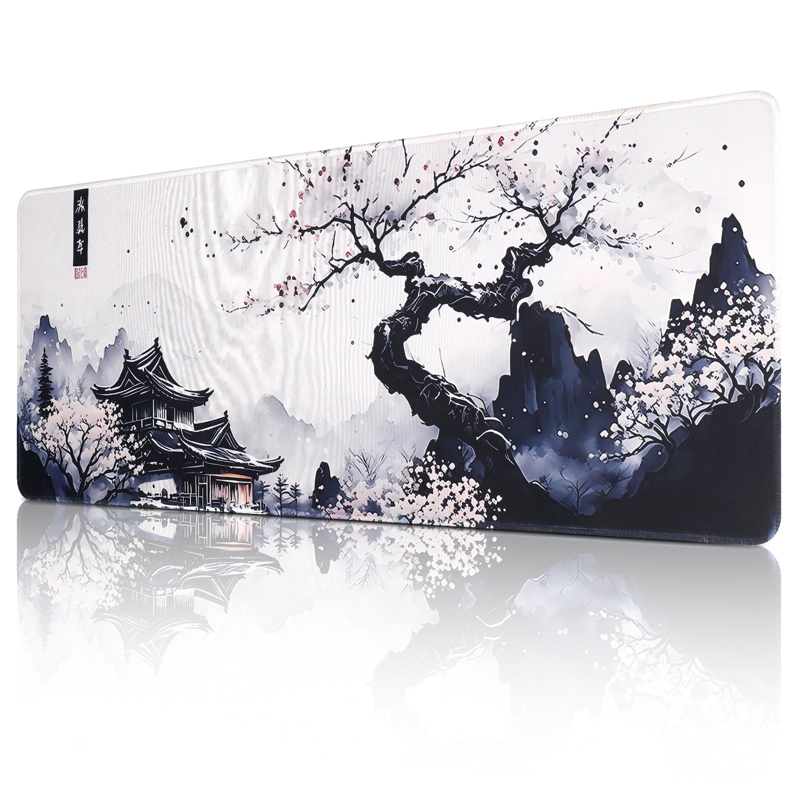 Yimomoyi Non Slip Mouse Pad, 90 x 40cm Mouse Mat Extended, Gaming Mousepad Waterproof, Mouse Mat with Rubber Base, Mouse Pad Laptop for Office and Home (Plum Mouse Pad)