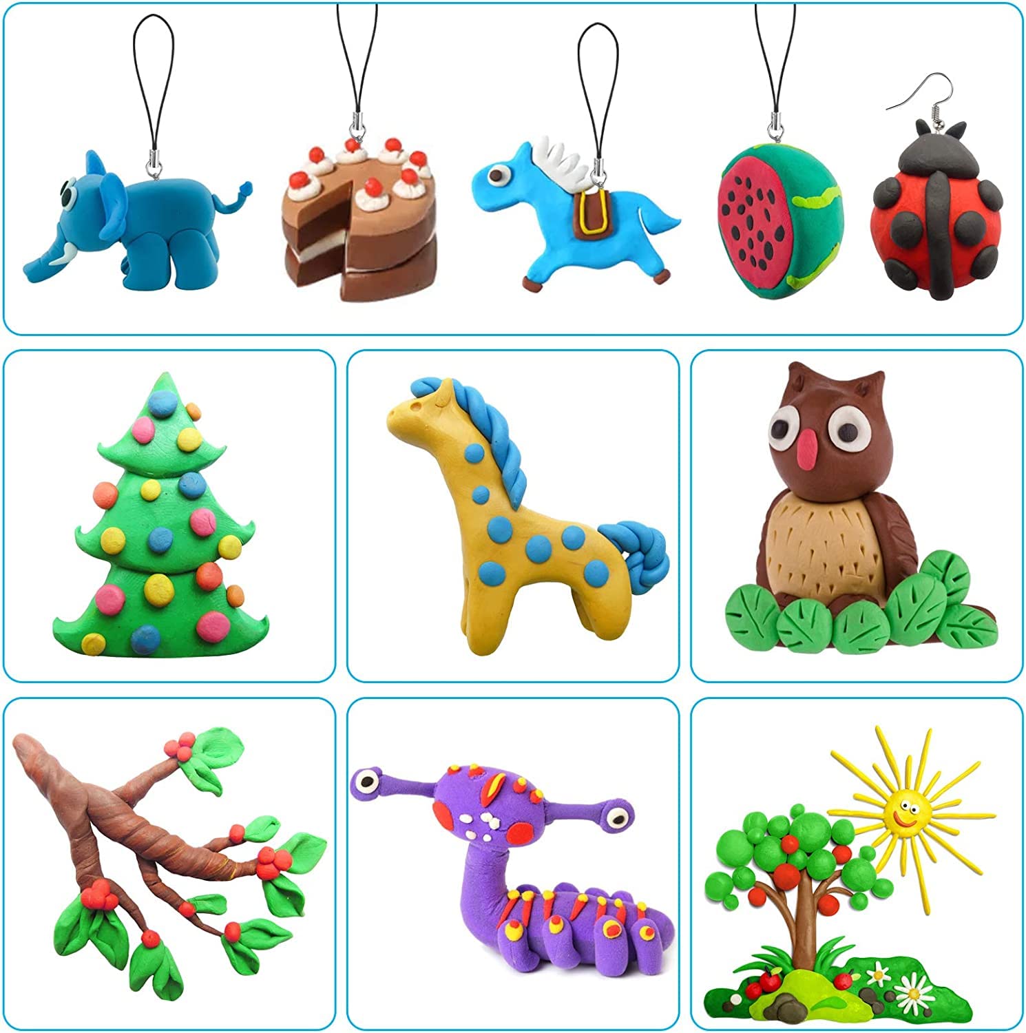 iFergoo Polymer Clay Starter Kit - ifergoo 50 Colors Modeling Clay for Kids, Baking Clay with Shaping Tools, Accessories, Booklet, Toy for Children Art Craft Gift for Kids & Beginner