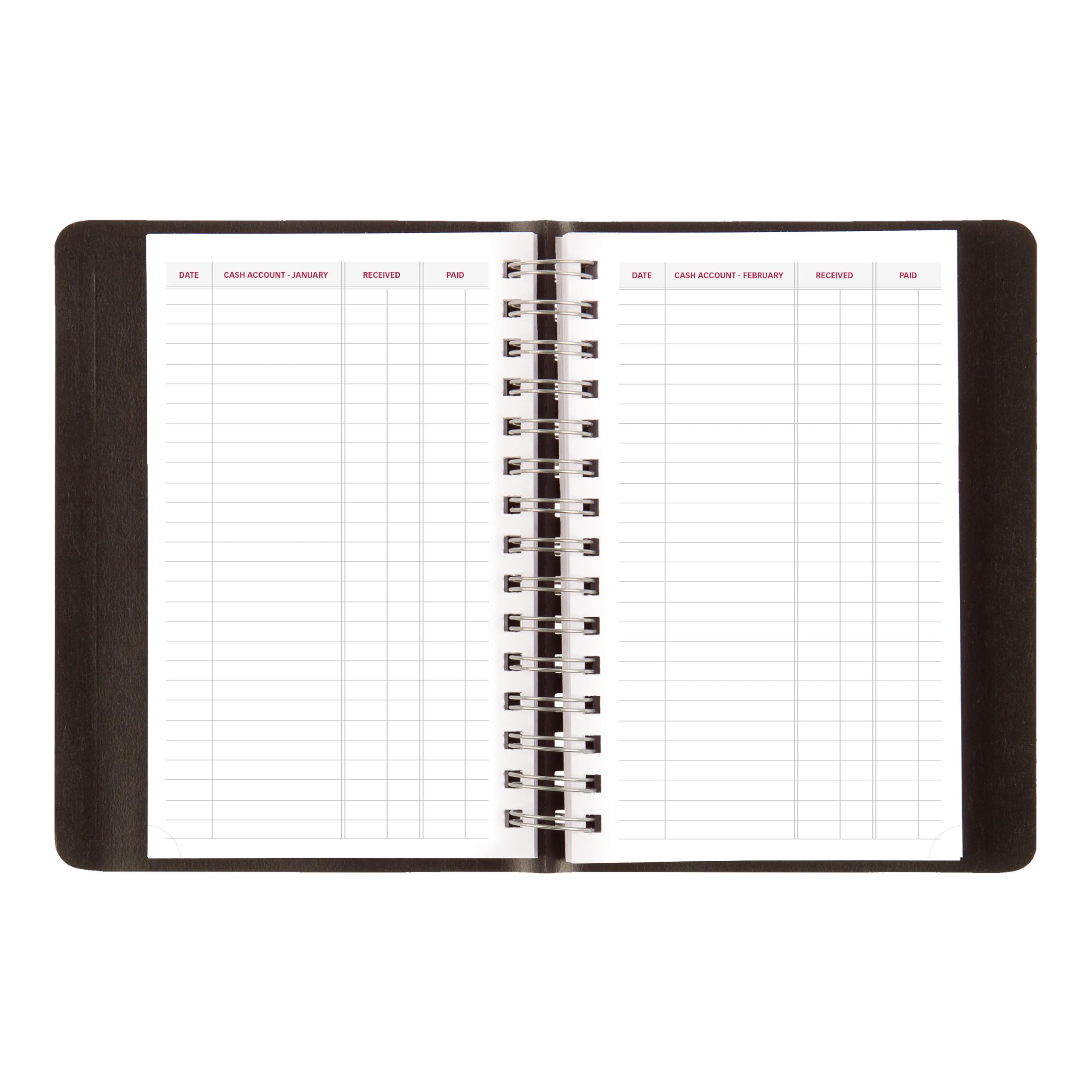 Brownline® 2026 Essential Daily/Monthly Planner, Appointment Book, 12 Months, January to December, Twin-Wire Binding, 8" x 5", Black (CB634W.BLK-26)