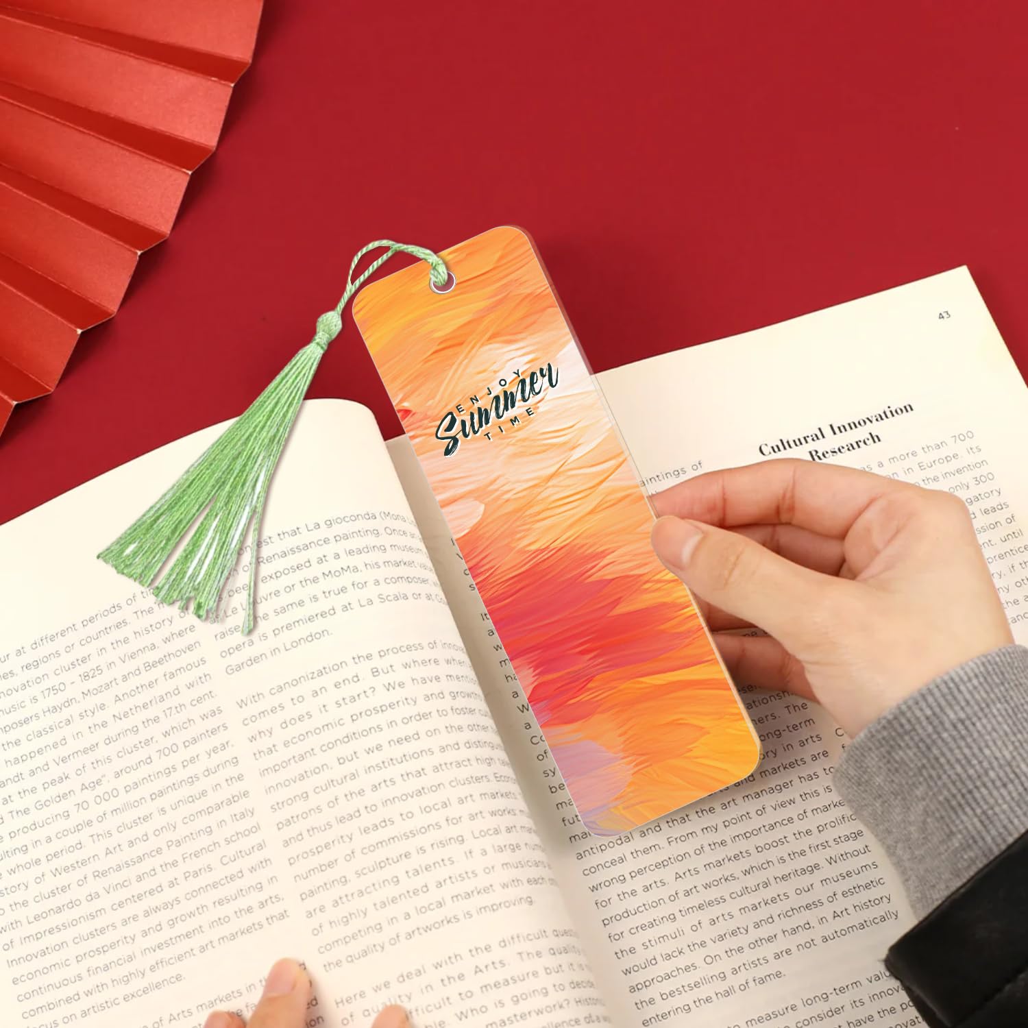90 Pcs Acrylic Bookmark Blanks Set, FAURAPMNG 45 Pcs Clear Acrylic Bookmarks with 45 Pcs Colorful Tassel, Rectangle Acrylic Craft Transparent Acrylic Book Markers for DIY Projects Crafts Gift Tags
