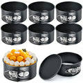 Supkiir 8Pcs 4Inch Springform Pans, Round Mini Cheesecake Pan with Removable Bottom, Small Leak-Proof Cake Pans Non-Stick Baking Cake Mold for Cheesecakes Pizzas Quiches Pie
