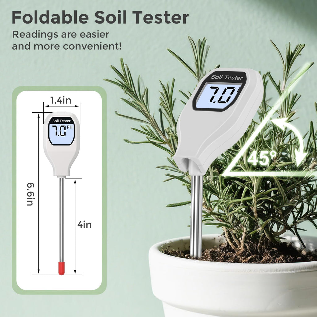 YAMRON 2-in-1 Soil Moisture Meter，Soil ph Tester Digital，Plant Water Monitor，Plant Moisture Meter for Garden, Farm, Lawn, Indoor & Outdoor