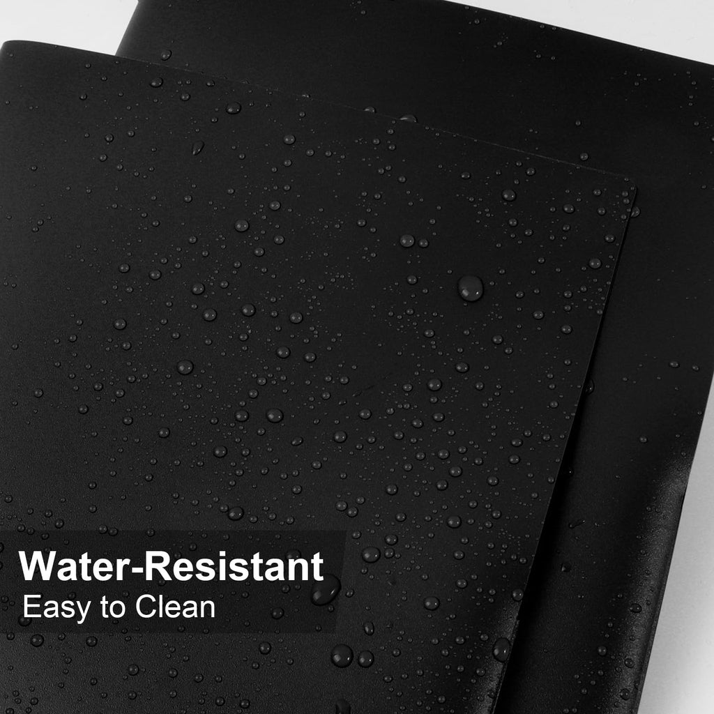 EEHZTSI 12-Pack Plastic Folders with Pockets,2-Pocket Poly Folders Holds 8-1/2" x 11" Paper for School/Office/Home, Black