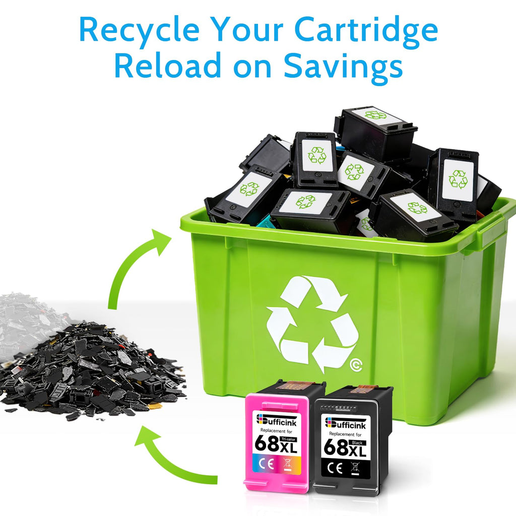 67XL Ink Cartridges Compatible for HP 67 Ink Cartridges Black/Color Combo Pack for Encre 67 Ink fit for DeskJet 2855e 2800e 4155e 2755e 2700 2700e 4100 4255e Envy 6055e 6455e 6000 6400 Printer